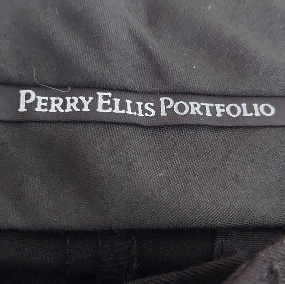 Perry Ellis Portfolio Slacks Boy Size 10 Black - Picture 3 of 5